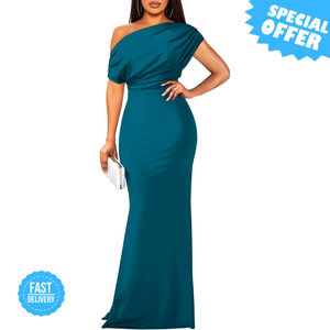 BRAND NEW YMDUCH Elegant Off Shoulder Bodycon Long Dress